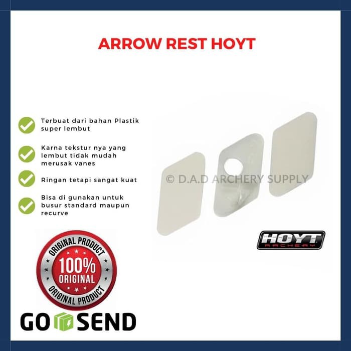 HOYT REST PLASTIC WHITE ORIGINAL / ARROW REST PLASTIK PUTIH BUSUR RECURVE / REST PANAH RECURVE ARCHE