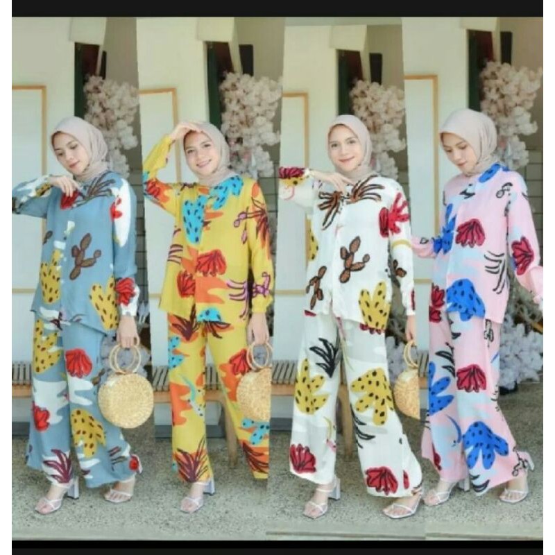 Baju setcel kaktus bahan hyget