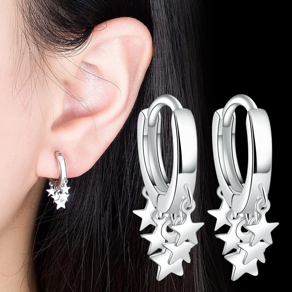 Anting Perak 925 Wanita Kecil Perhiasan Fashion/Subang Telinga anting perempuan