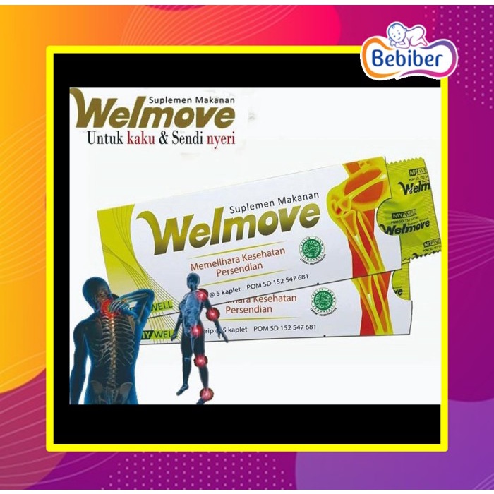 TUBUH-KEKEBALAN-SISTEM- WELMOVE SUPLEMEN MAKANAN ISI 5 KAPLET / WELLMOVE VITAMIN SENDI -SISTEM-