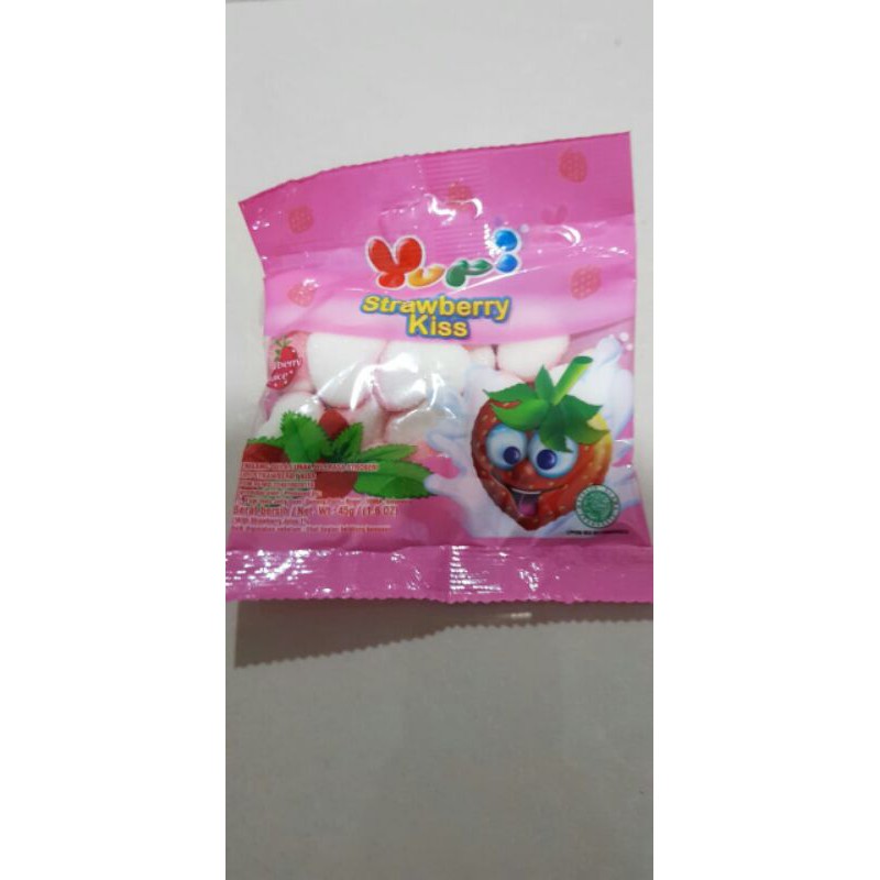 

yupi strawberry kiss 1bks 45gr