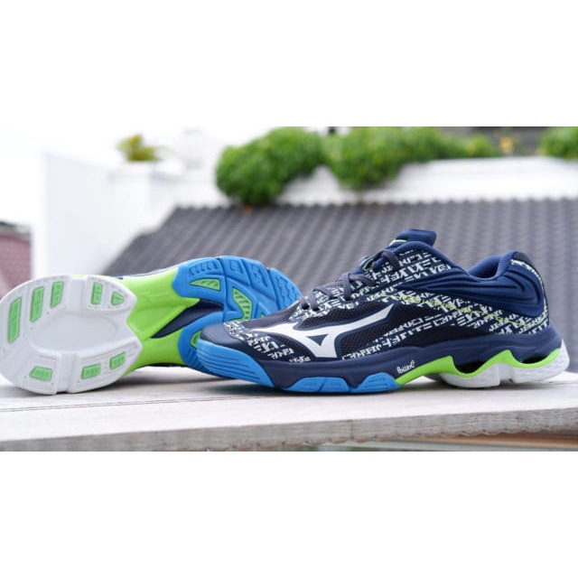 (BAYAR DITEMPAT) ERS SEPATU MIZUNO WLZ 6 LOW BATIKNAVY PREMIUM VIETNAM IMPORT OLAHRAGA VOLLY PRIA VO