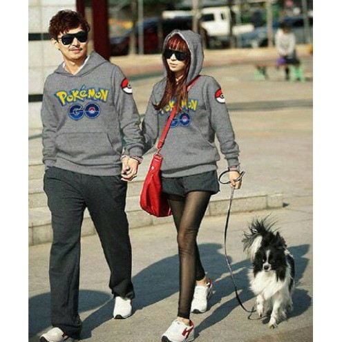 Couple Sweater Hoodie Pokemon Go DAN LOVE LUCK