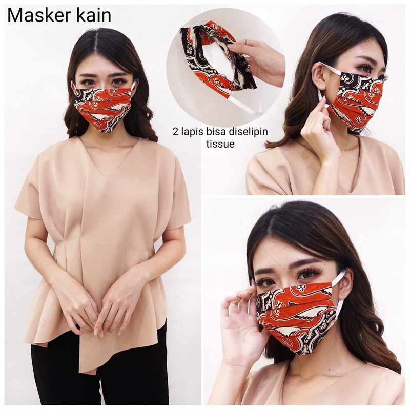 MASKER KAIN / MASKER BATIK KATUN EARLOOP &amp; HEADLOOP