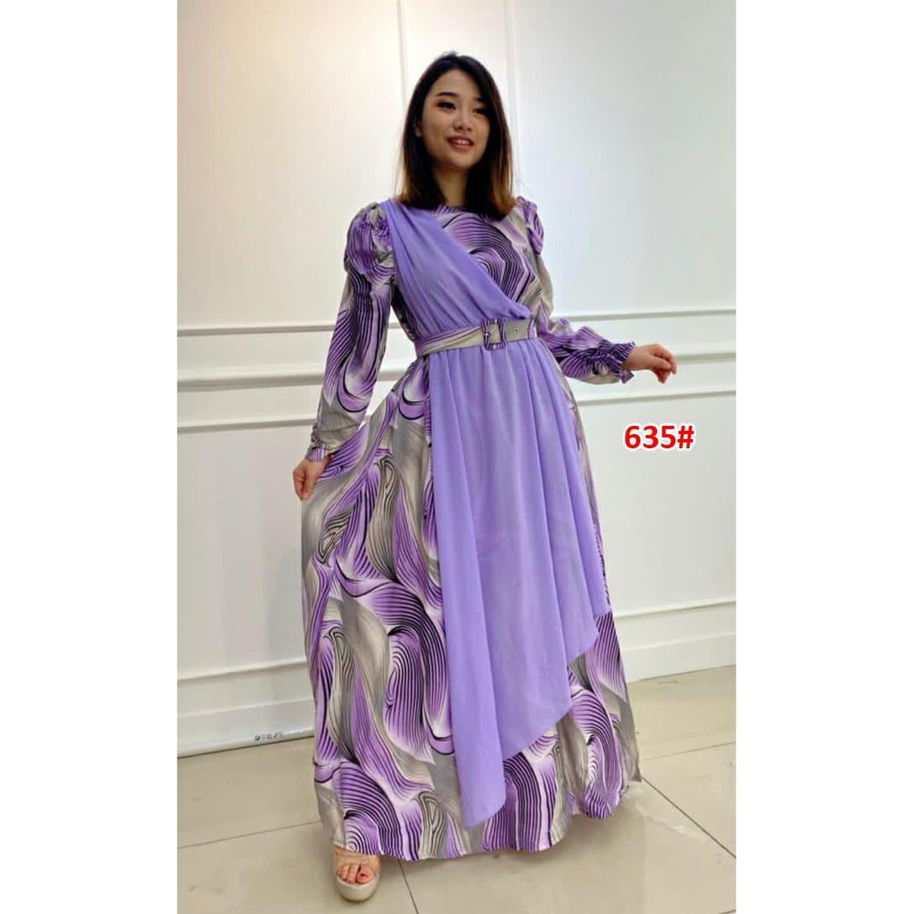 635#FASHION  Gamis/muslin Dpt free belt