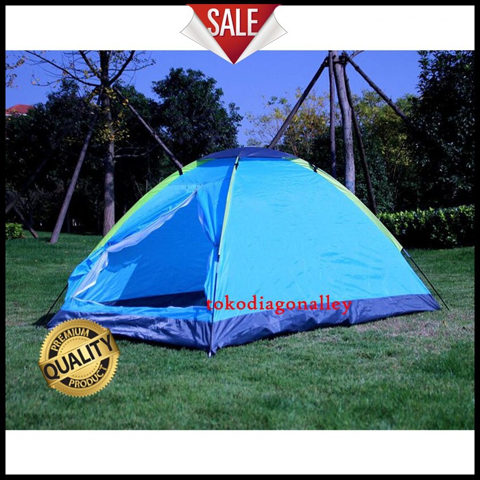 Tenda Camping Double Layer Murah Outdoor Biru