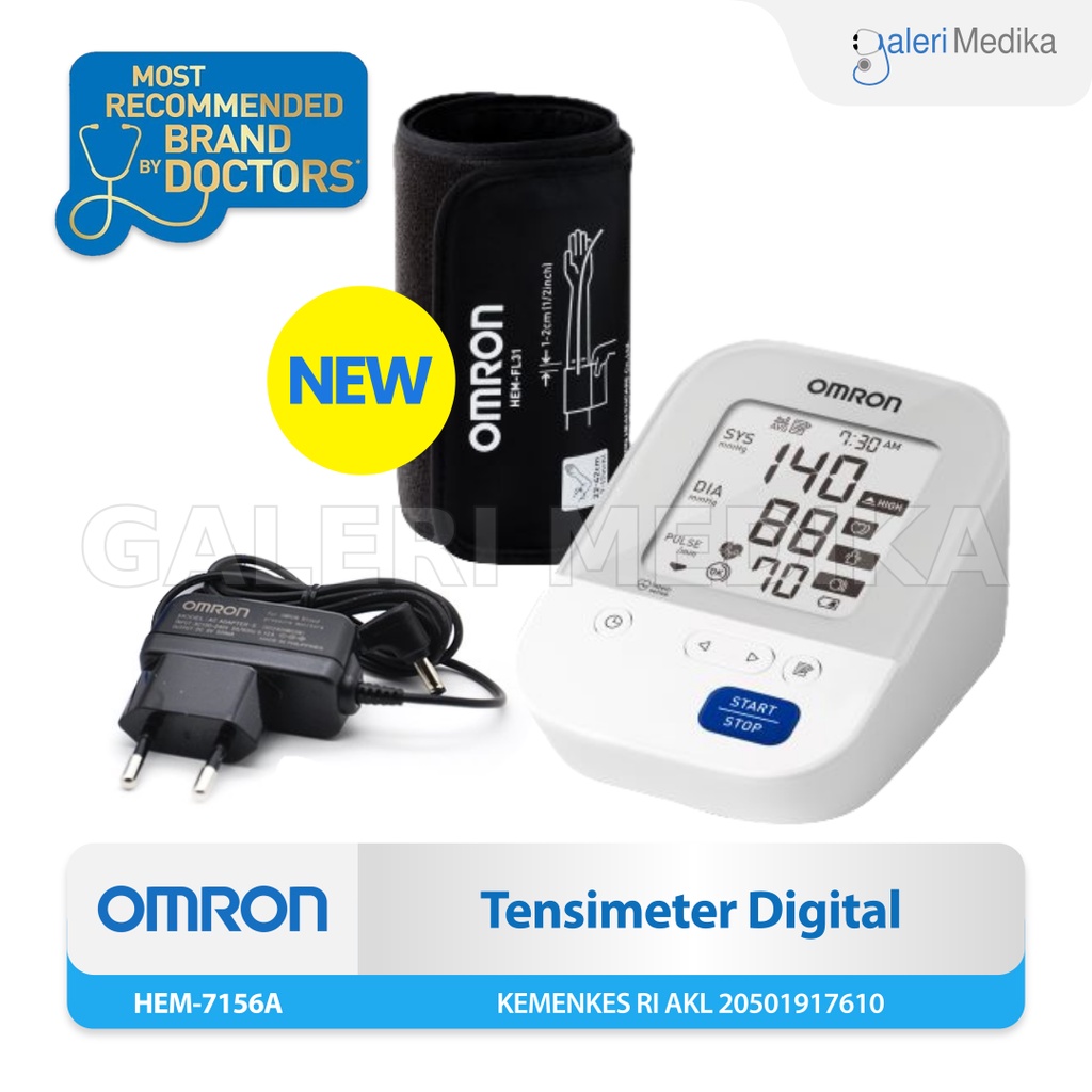 Tensimeter Digital Lengan Deluxe  Omron HEM-7156 / HEM7156 / HEM 7156 Free Pouch Penyimpanan Tensi