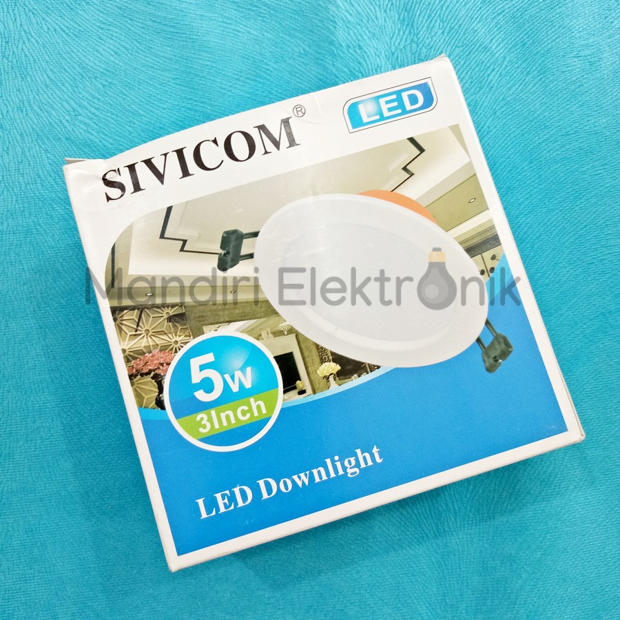 LED Panel Light downlight 5 watt Sivicom Putih SNI