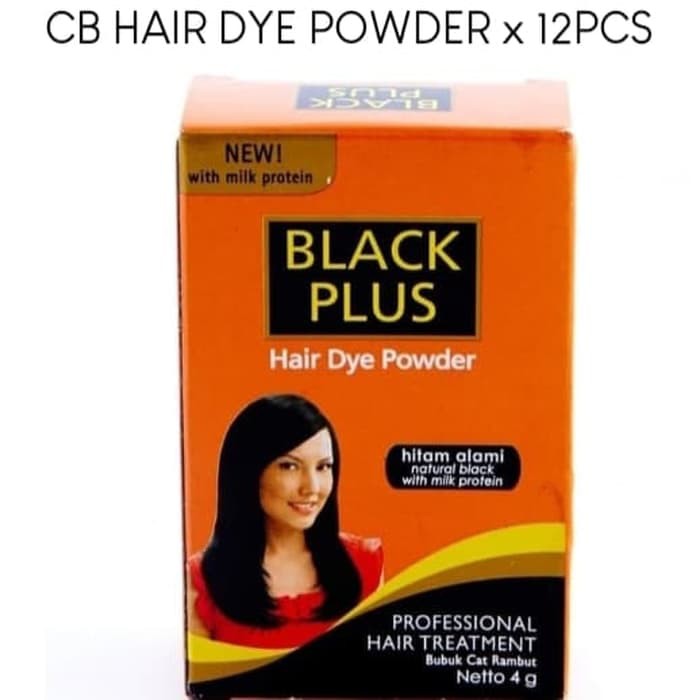 BLACK PLUS HAIR DYE POWDER Black 4Gram/Semir Rambut