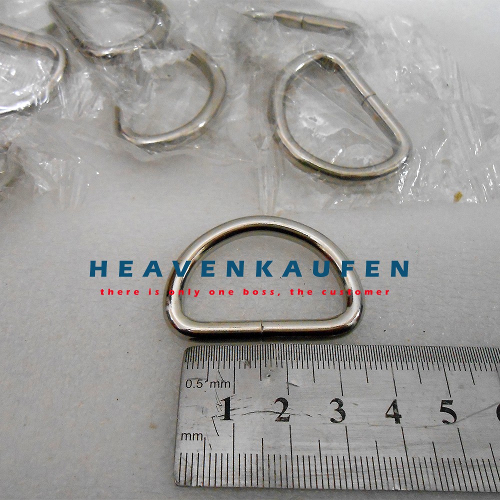 Ring D 3 cm Nikel Silver Kualitas Premium Tebal 4,5 mm Untuk Tas Dll