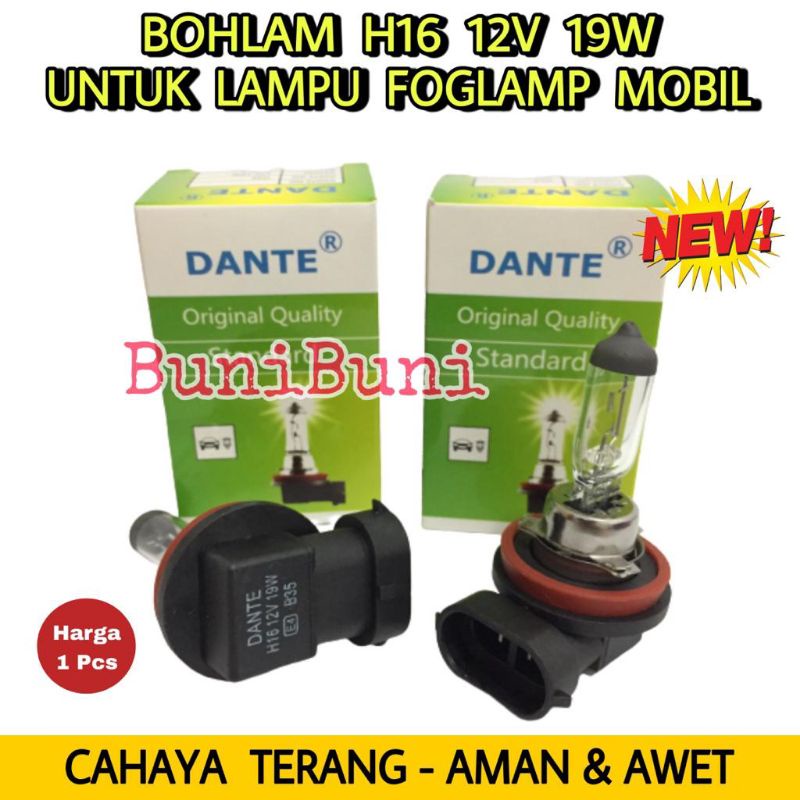 Bohlam Lampu Halogen H16 12V 19W Untuk Lampu Kabut Foglamp Mobil Kualitas Premium