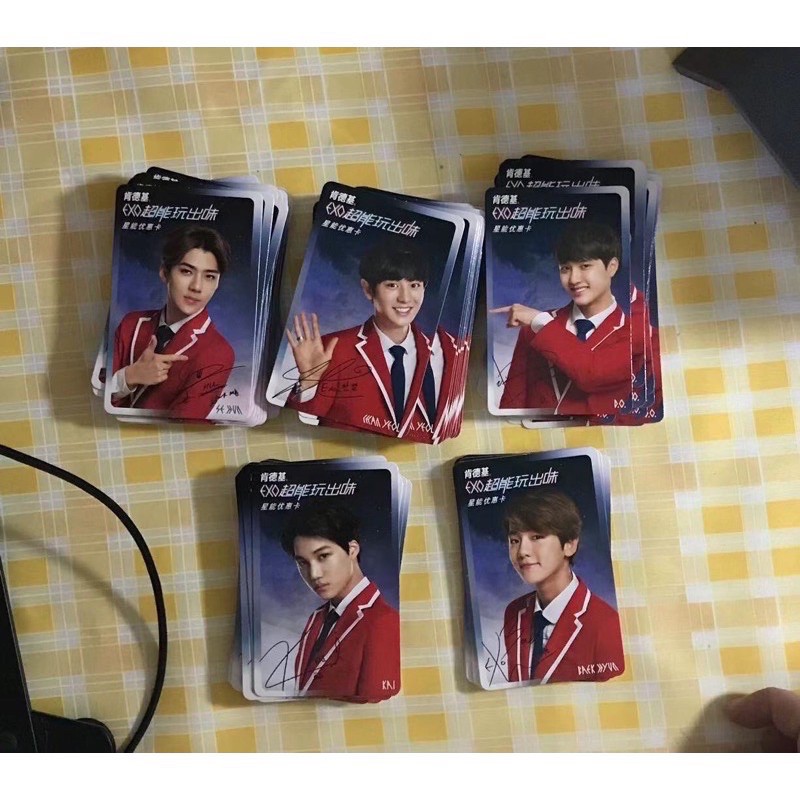 kfc exo/kfc chanyeol/kfc baekhyun/kfc kyungsoo/kfc kai/kfc sehun/exo pc/photocard exo/exo official