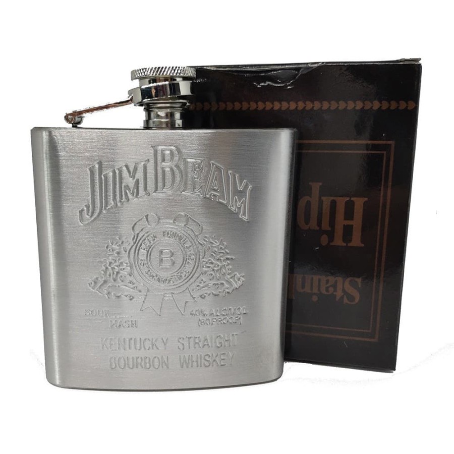 Botol Minum Hip Flask 7oz - F0212 - Silver