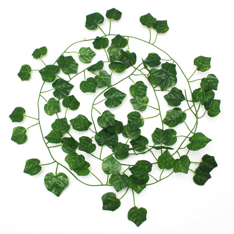 Satu7an PBP46 Daun Rambat Plastik Artificial Tanaman Hias Urai Gantung Dekorasi Lamaran Dinding-DAUN ANGGUR