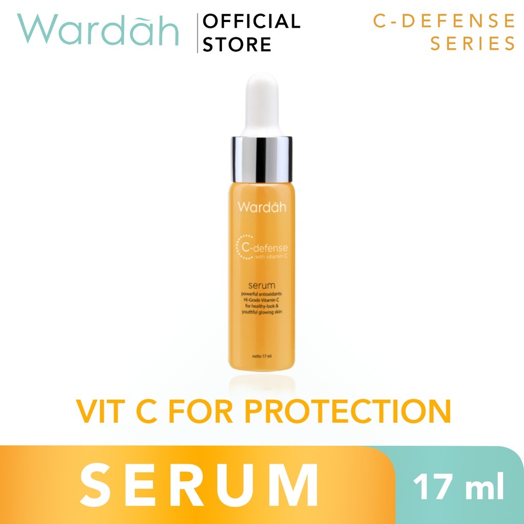 Wardah C-Defense Serum 17 ml - HiGrade Vitamin C yang Mencerahkan dan Antioksidan