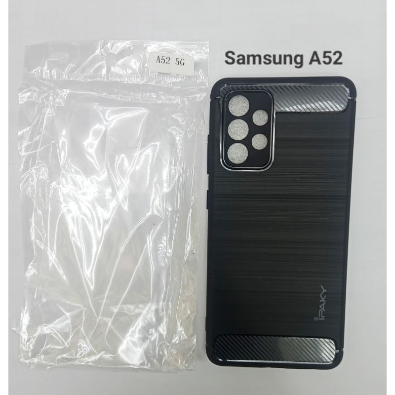 IPAKY Carbon SoftCase Hitam Samsung A52