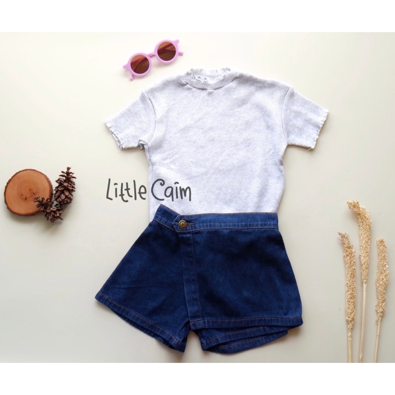 LITTLECAIM - lily skort denim | skort denim anak