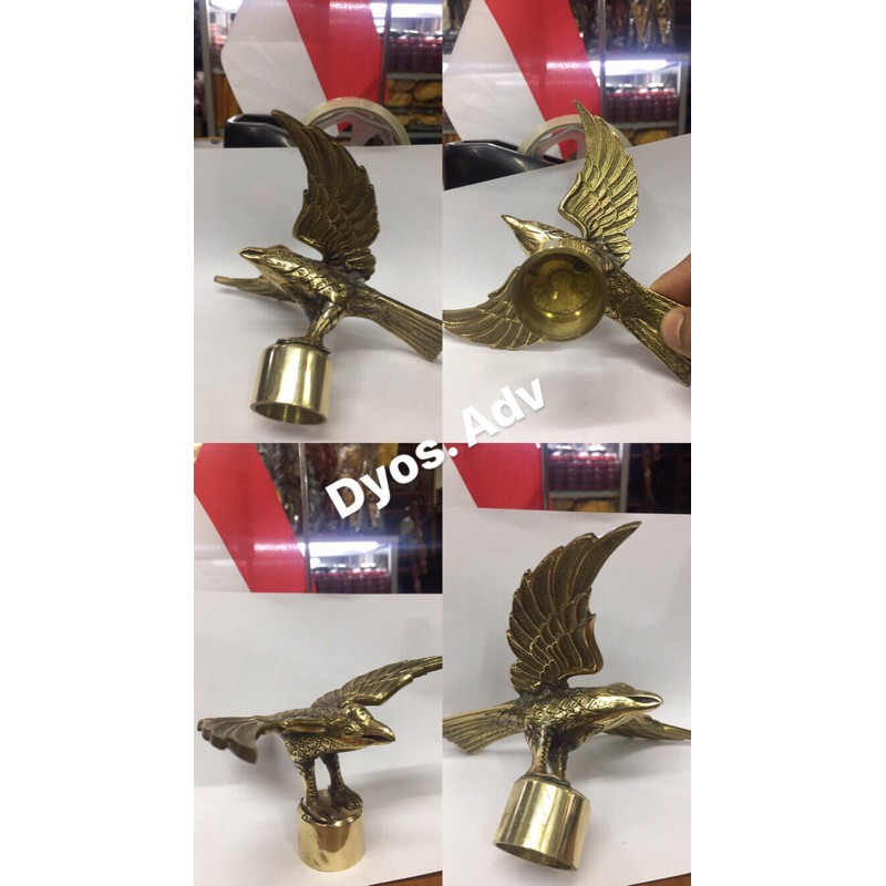 Patung Garuda kuningan Tiang pataka TNI POLRI diameter 2,7cm