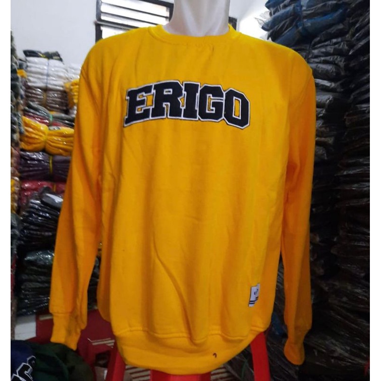 SWEATER CREWNECK KUNING YELLOW TERBARU DISTRO MURAH READY