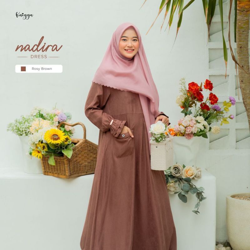 Nadira Dress Original by Kaiyya / Gamis Polos size L