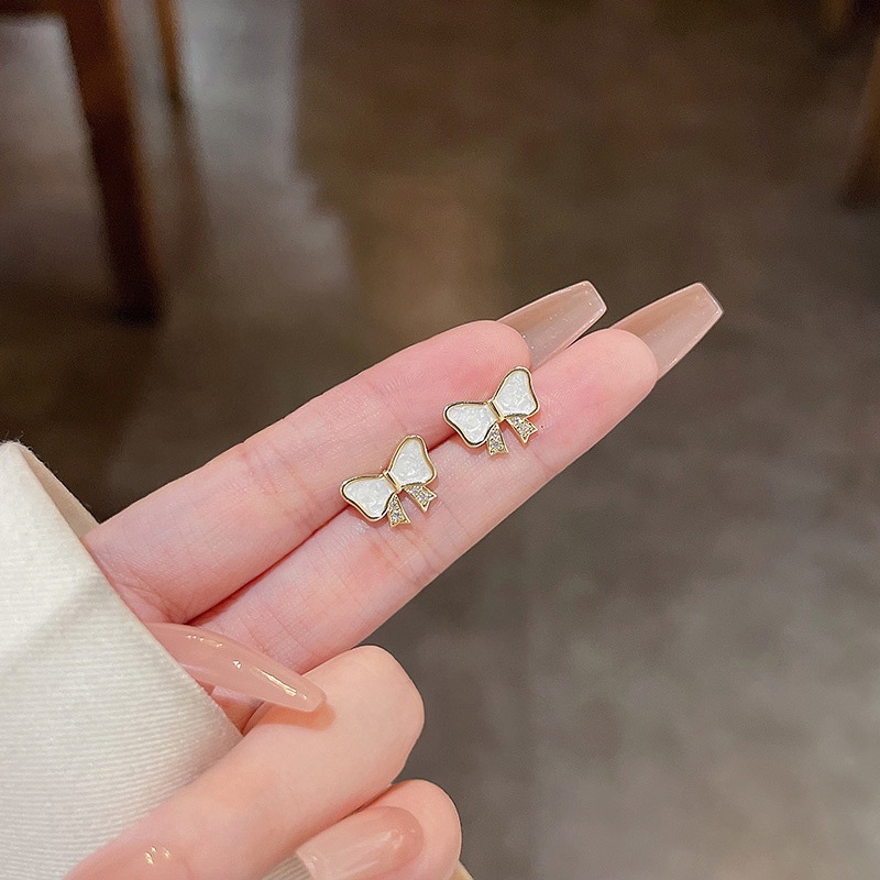 Anting Tusuk Sterling silver 925 Desain Pita Kecil Lucu Untuk Wanita