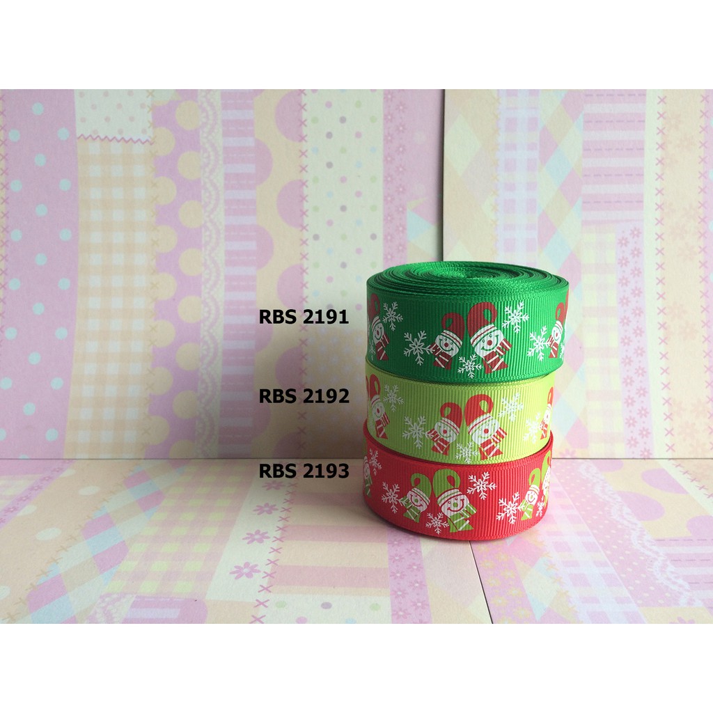

[10 YARD] PITA GROSGRAIN MOTIF NATAL SALE RBS 2191,2192,2193
