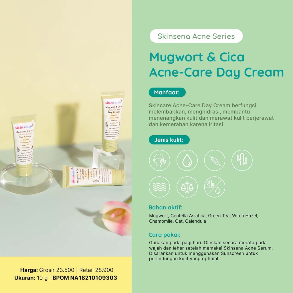 Skinsena Mugwort &amp; Cica Acne-Care Day Cream