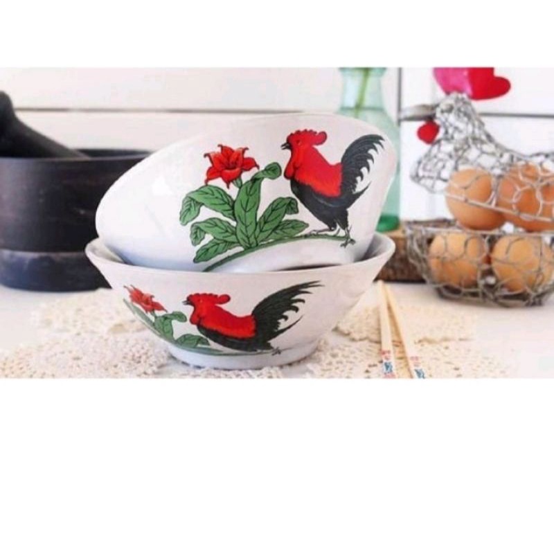 Mangkok keramik / Mangkok ayam jago