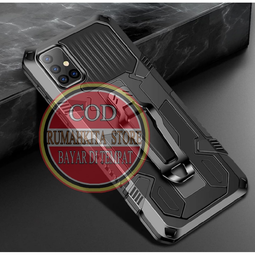 CASE HP SAMSUNG GALAXY A71/ CASING TERBARU SHOCKPROOF KICKSTAND CLIP RUGGED ARMOR HYBRID HARD THIN