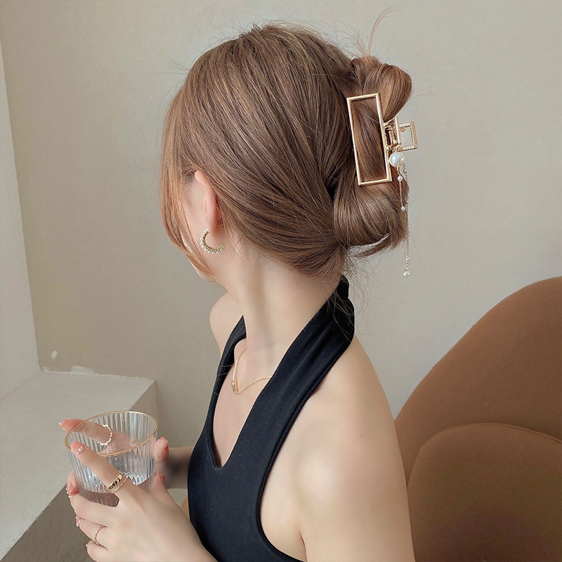 Jepit Rambut Korea Bahan Besi Alloy Jedai Logam Jepitan Rambut Import Jumbo Big Size Dewasa Warna Emas Gold Mewah Classic Jumbo