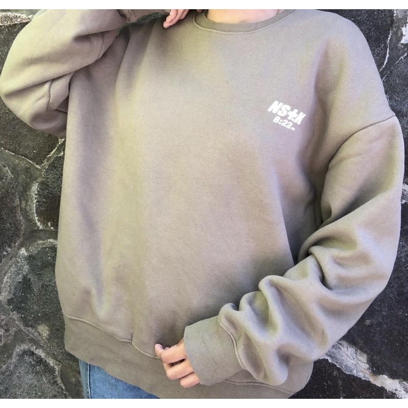crewneck nstk + jeep baby pink