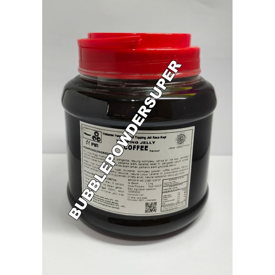 BARU - ITPIN Coffee Jelly Konyaku / QQ Coffee @1,2kg - Jelly Topping Minuman Rasa Coffee Premium