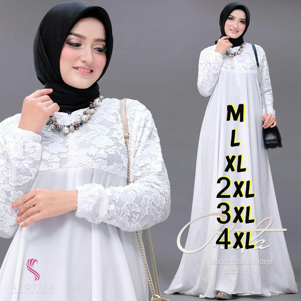 Gamis Putih Bersih Gamis Brokat Gamis Wanita Gamis Kekinian Gamis Terbaru Model Baju Gamis 2021 Shopee Indonesia