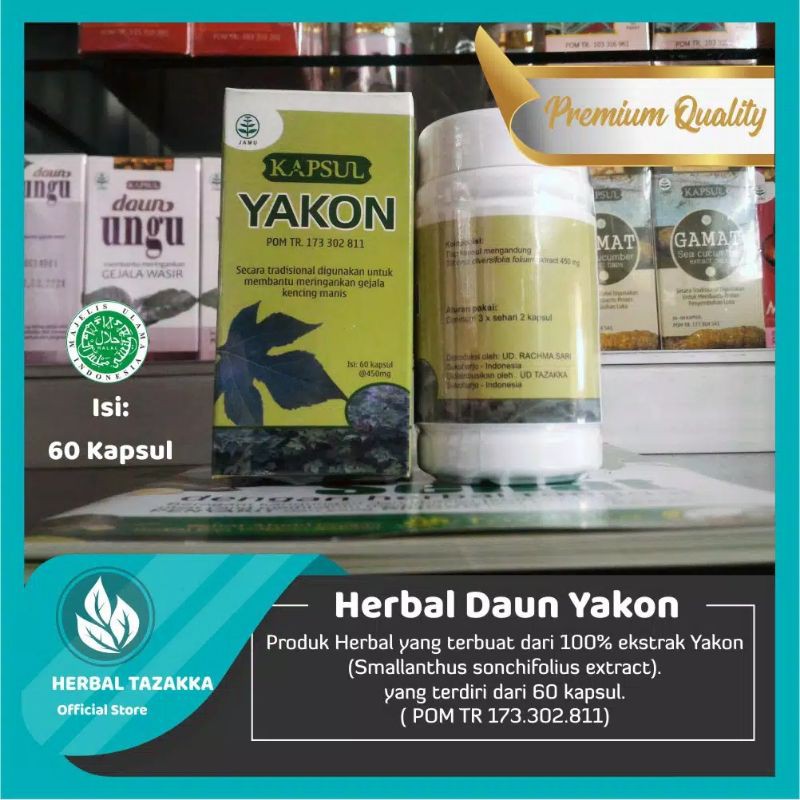 YAKON Insulin Herbal Diabetes 60 Kapsul Asli - Mengobati Kencing Manis