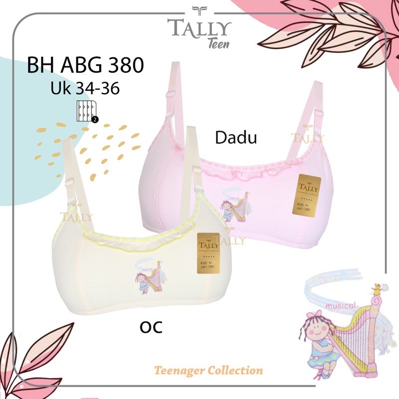 TALLY BRA BH REMAJA ABG 380 I TANPA KAWAT I TANPA BUSA I SIZE 32-38 I CUP A-B