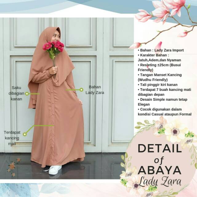 Ready gamis ori sae abaya lady zara