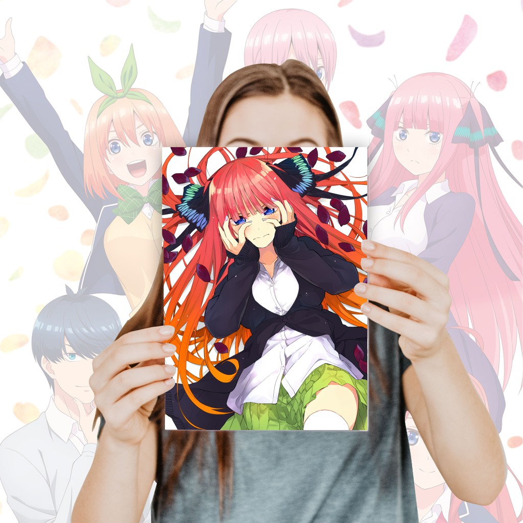 Poster Go Toubun No Hanayome Anime Size A4+ - Ichika Nino Miku Yotsuba Itsuki Fuutaro-7 Nino B