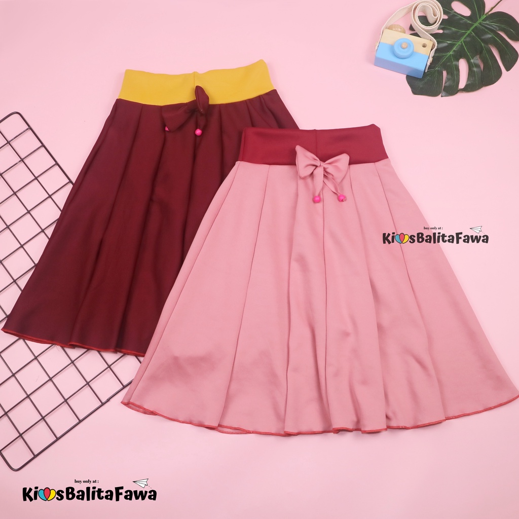 [POLOS] Rok Pita Bianca uk 8-10 Tahun / Skirt Anak Perempuan Cewek Skirt Pendek Polos Import Motif