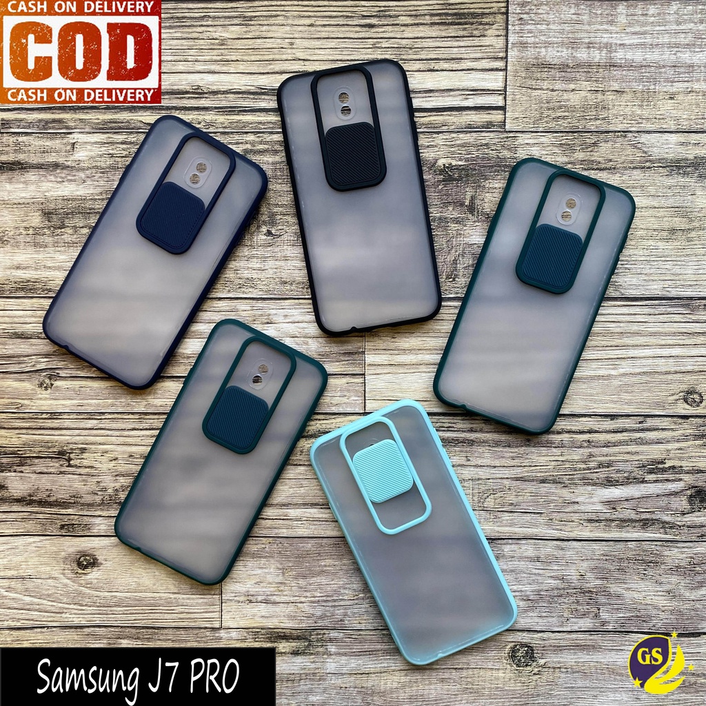 Samsung J7 prime J7 J7 Core J7 Pro J5 Prime J6 Plus J4 Plus J6 2018 J4 2018 J2 Prime Slide Case Protection Camera Matte Candy Sliding Pelindung Kamera