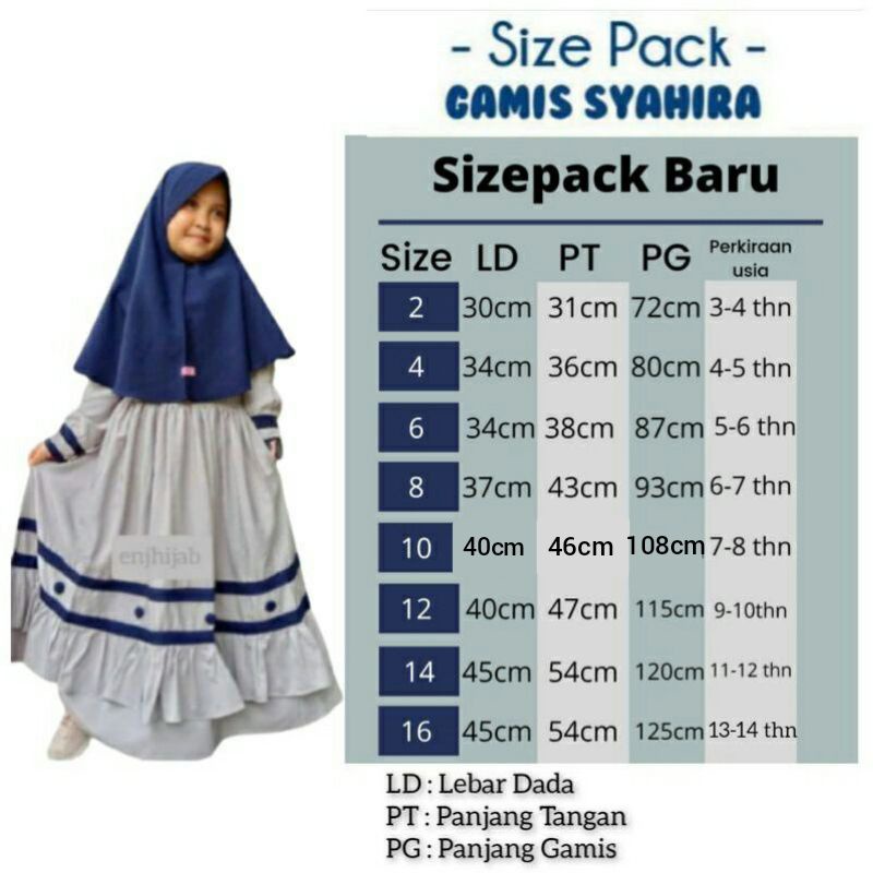 Busana Muslim Anak Perempuan Baju Gamis Anak Usia 5 thn - 14thn Gamis Syari Anak Set hijab 1002