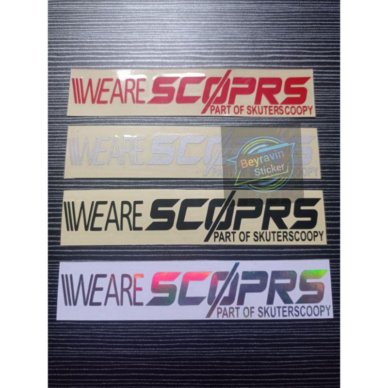 Sticker We Are scoprs Scoopy cutting