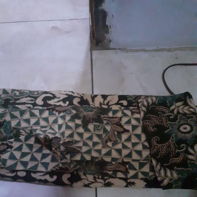 Kemeja Batik Pria Lengan Panjang Batik Size M L Xl Xxl  Bswart Hrb026 Kenongo Hem Panjang Padi