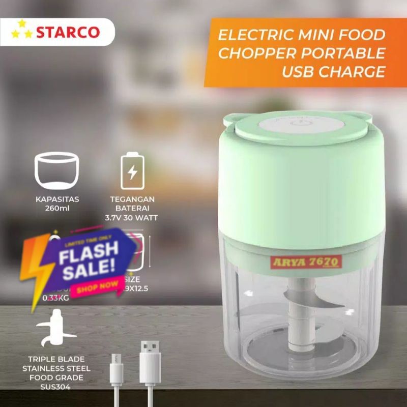 [PROMO] Starco Portable / Mini Food Chopper /Mini Chopper/Blender Mini Tangan USB Wireless