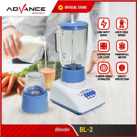 Advance Blender Tabung Kaca BL2 2in1 1.2 Liter Multifungsi Foodgrade Garansi Resmi 1 Tahun-0