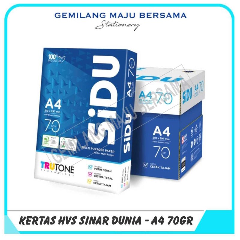 

Kertas Hvs Sinar Dunia / Sidu A4 70 Gram