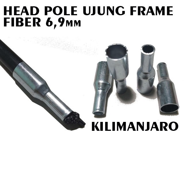 Ujung Frame Tenda Head Pole Fiber Tenda Dome untuk ukuran 6,9mm