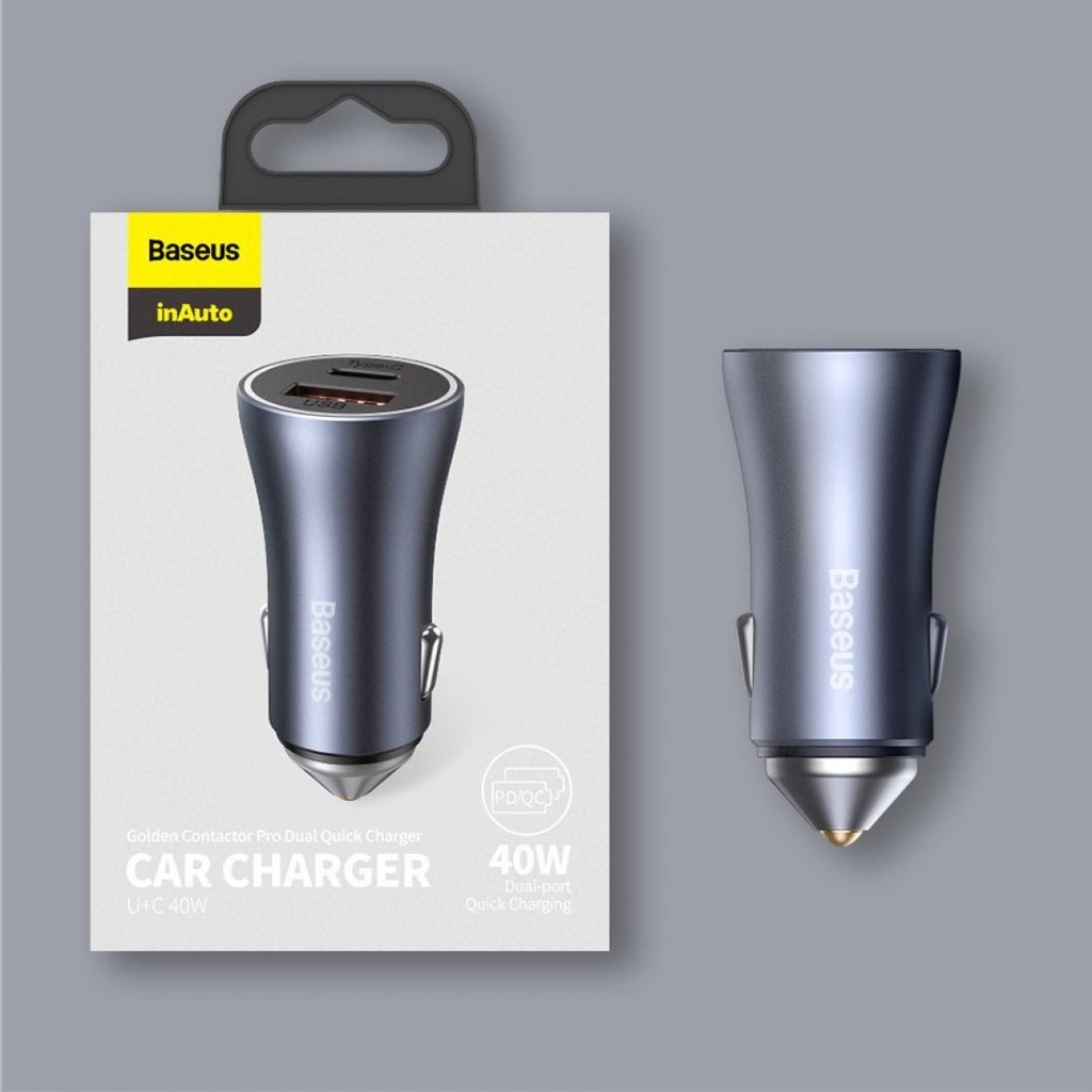 Car Charger Mobil Golden Contactor Versi 2 Port USB QC 40W