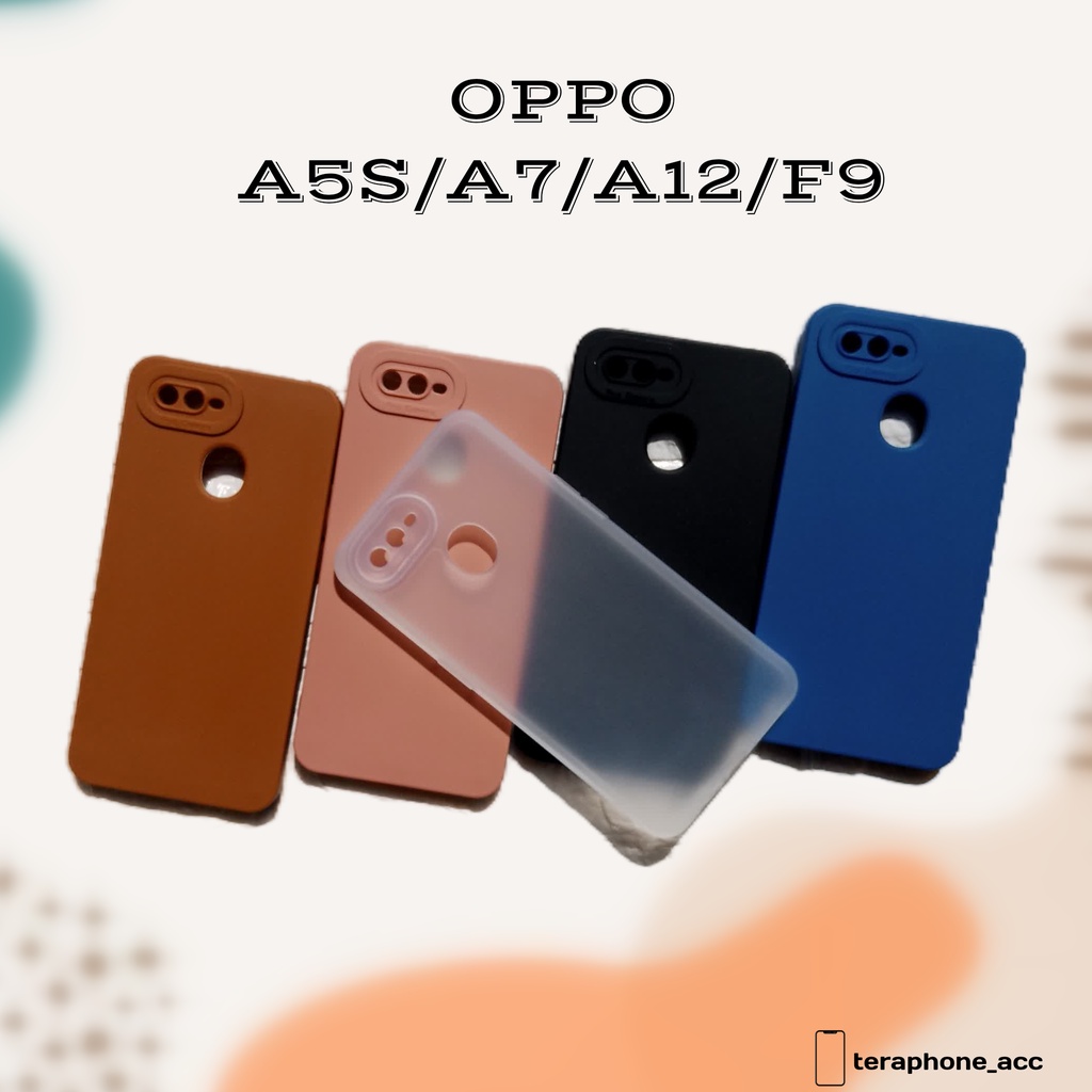 CASE MACAROON DOFF OPPO A5S/A7/A12/F9 TERBARU DAN TERMURAH