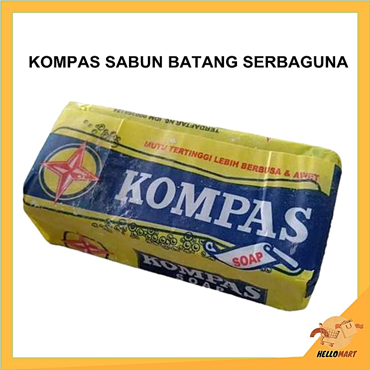 ORIGINAL Sabun Batang Kompas 130gr / Sabun Batangan Kompas / HELLOMARTID