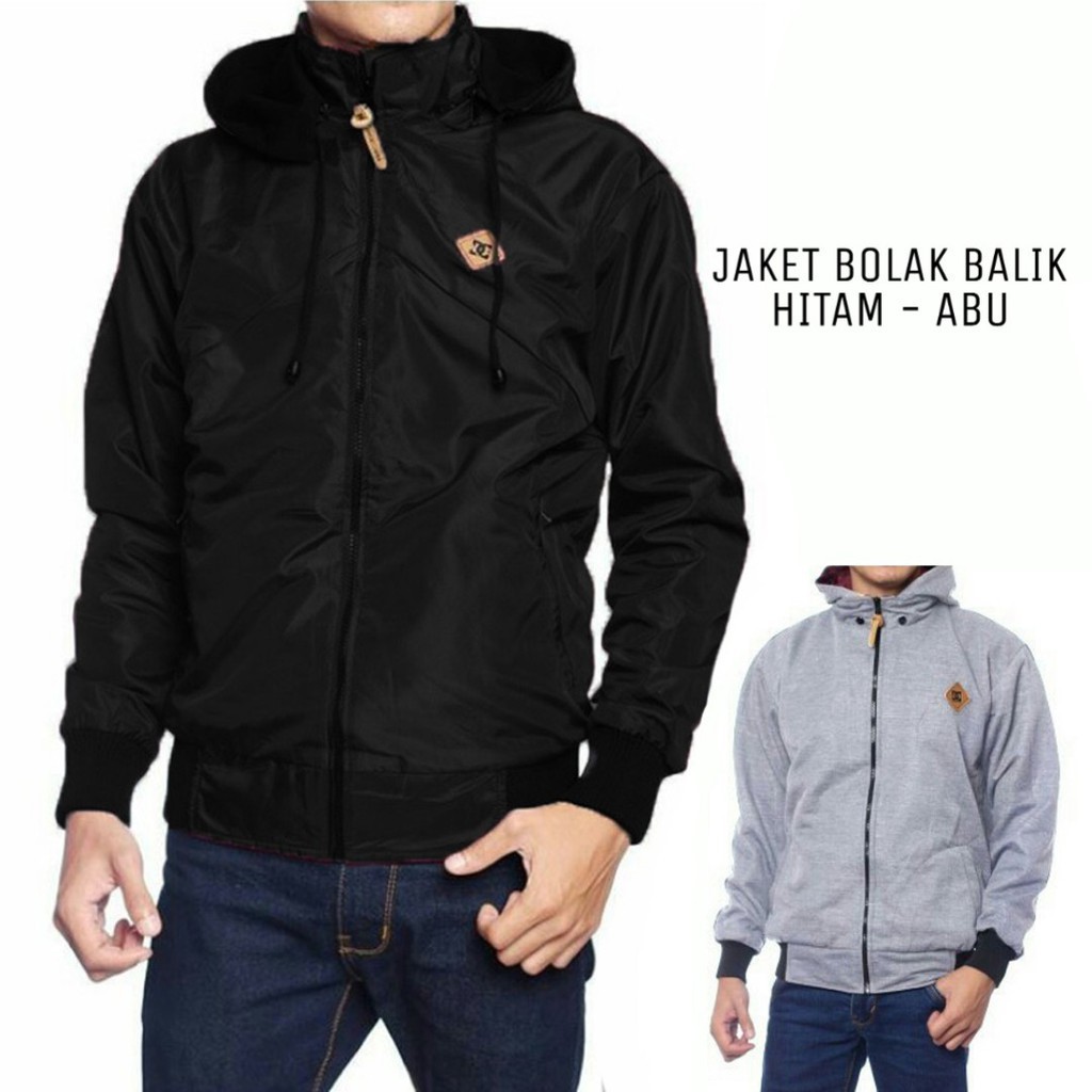 JAKET BOLAK BALIK 2IN1 JAKET MOTOR JAKET BB JAKET PARASUT JAKET PRIA WANITA JAKET DISTRO PRIA WANITA